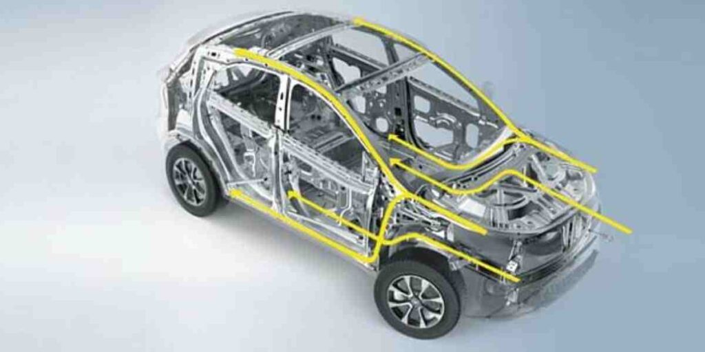 The cabin structure is made up of high-reinforced steel for your safety – Tata Nexon
