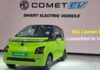 MG Comet EV Launched in India Price of 7.98 Lakh