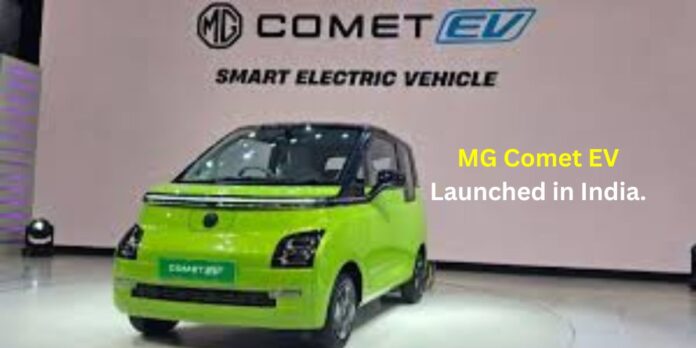 MG Comet EV Launched in India Price of 7.98 Lakh