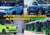 Upcoming Electric Cars in India under 5 lakhs